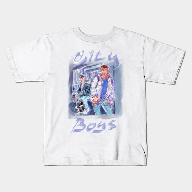 City boys Kids T-Shirt by blauetauben